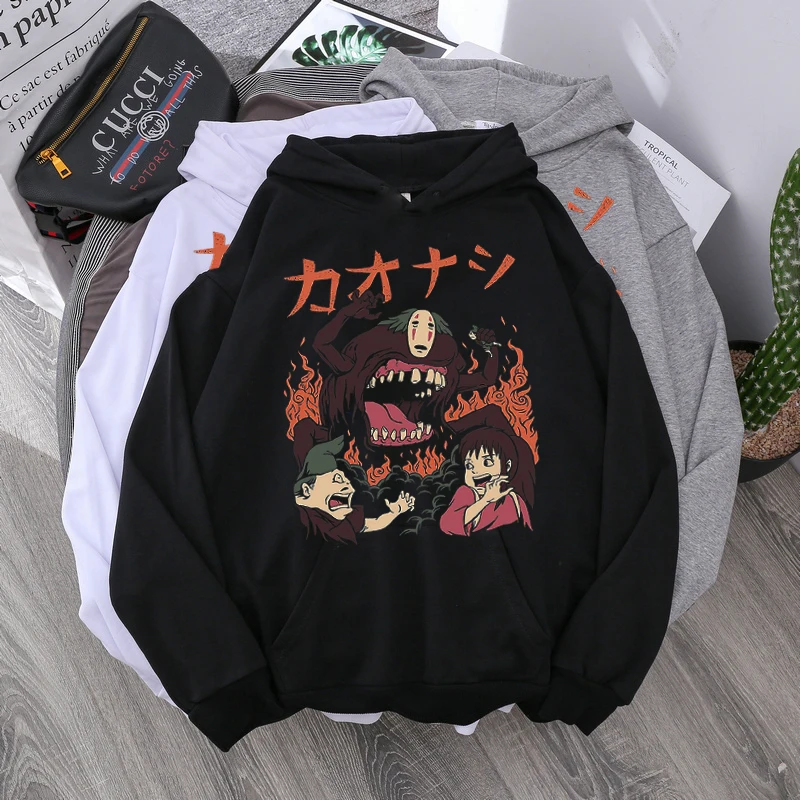

Miyazaki Hayao Anime Japanese Cartoon Hoodies Pattern Harajuku Streetwear 90s Fashion Hoody Graphic Spring Autumn Pullove