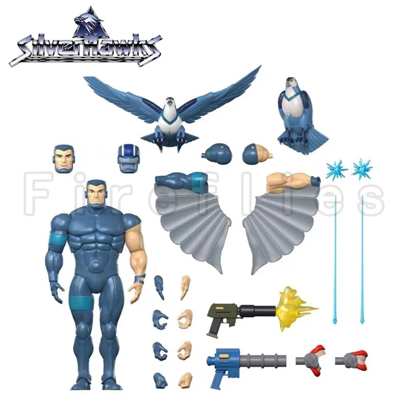 

7-дюймовая экшн-фигурка Super7 Silverhawks Wave 2 Steelwill аниме модель фильма в подарок Бесплатная доставка