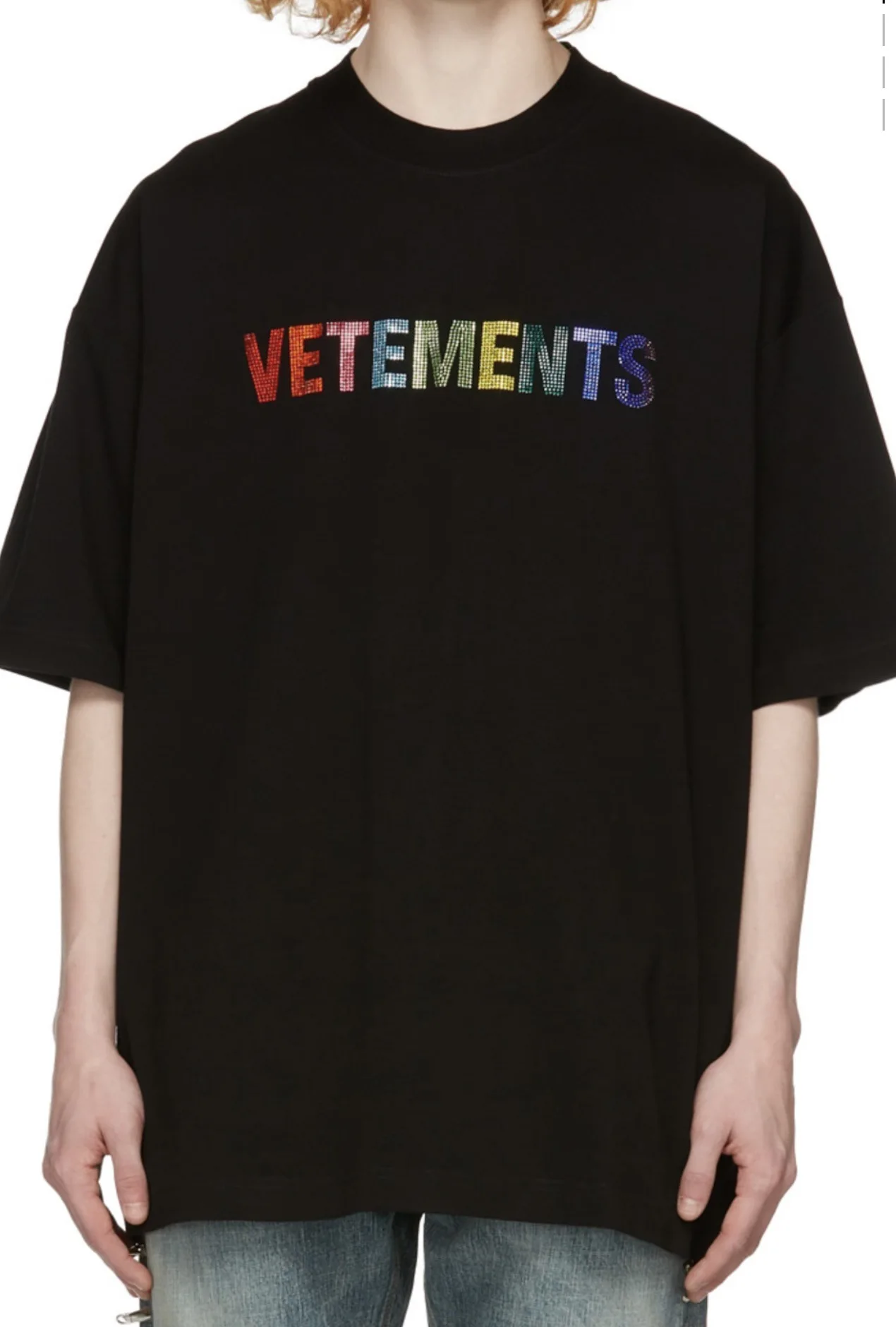 

Черная футболка с надписью «Стразы» для мужчин и женщин, 1:1, Высококачественная футболка с цветным логотипом