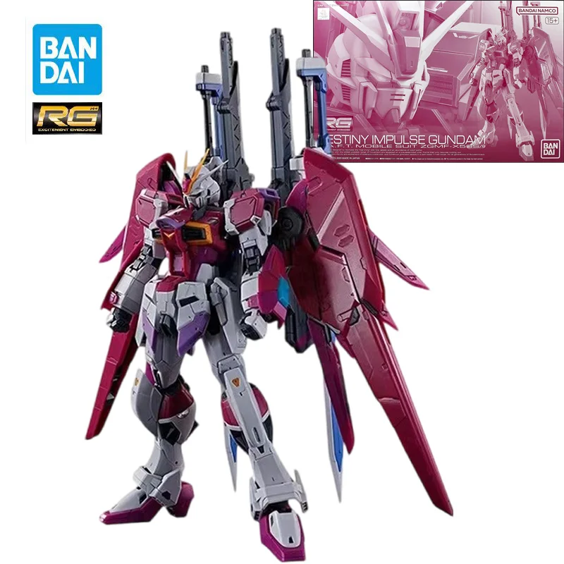 

Bandai Genuine Gundam Model Garage Kit RG Series 1/144 Anime Figure DESTINY IMPULSE GUNDAM Action Toys for Boy Collectible Model