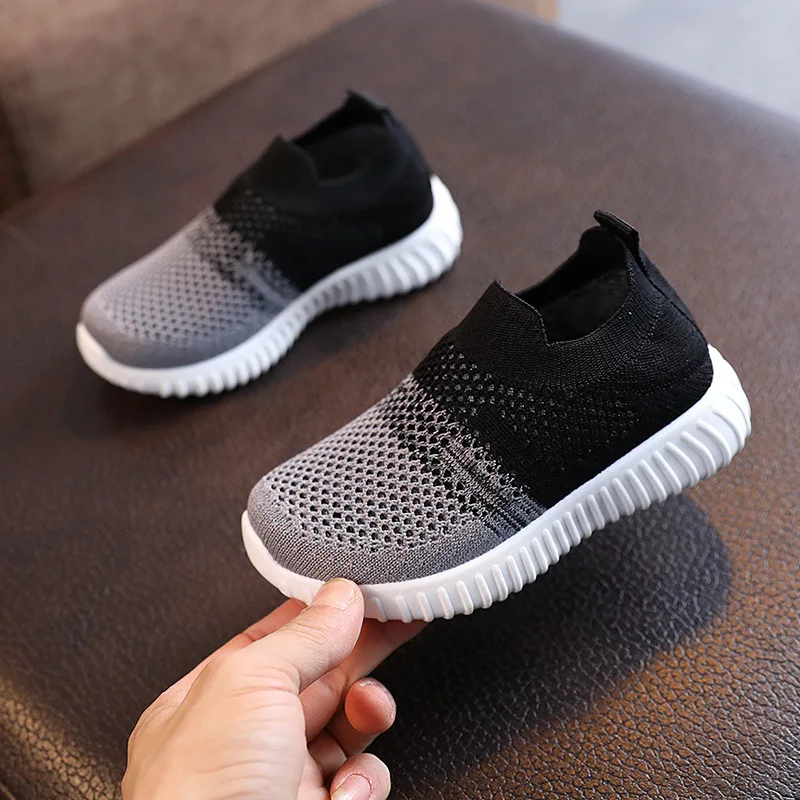 Children Running Sneakers Boys Kids Shoes Mesh Breathable Anti-Slip Walking Patchwork Tenis Toddler Soft Soled Girls Shoes