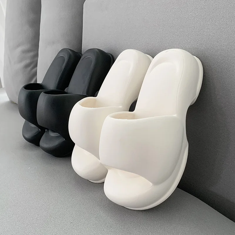 Fashion Luxury Designer Shoes Summer Women Outdoors White Slides EVA Slope Heel Thick Modern Slippers For Lady Beach Slipper