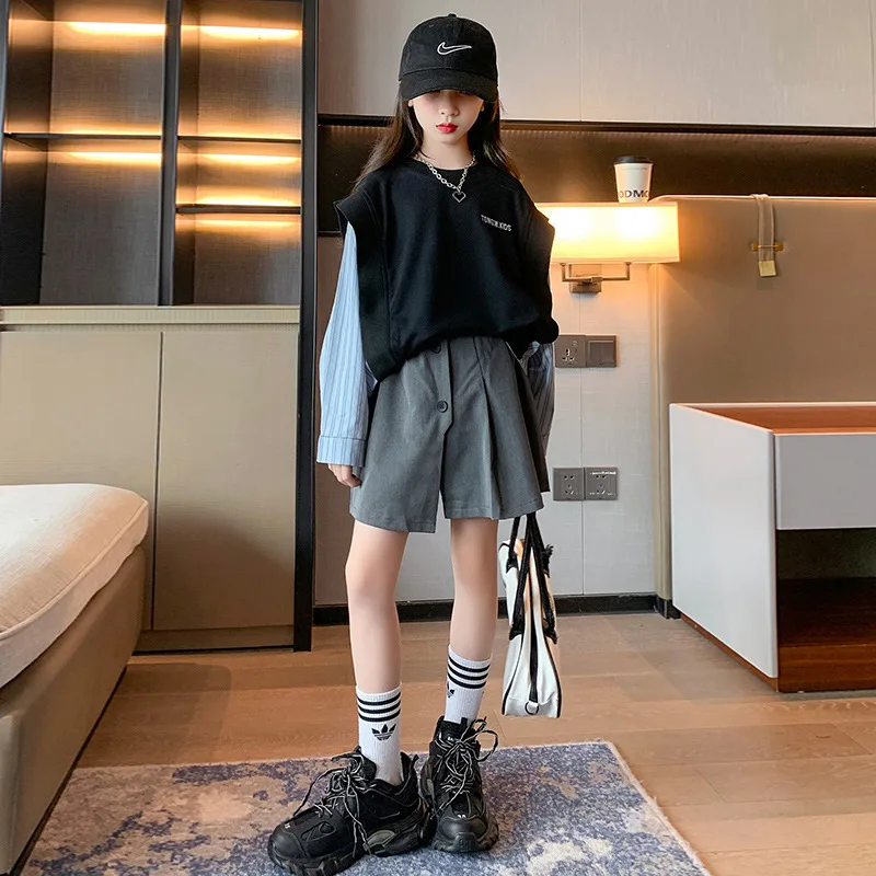 

Girls' Spring Suit 2023 New Kids' Fashionable Dress, Sweetheart, Two piece Skirt