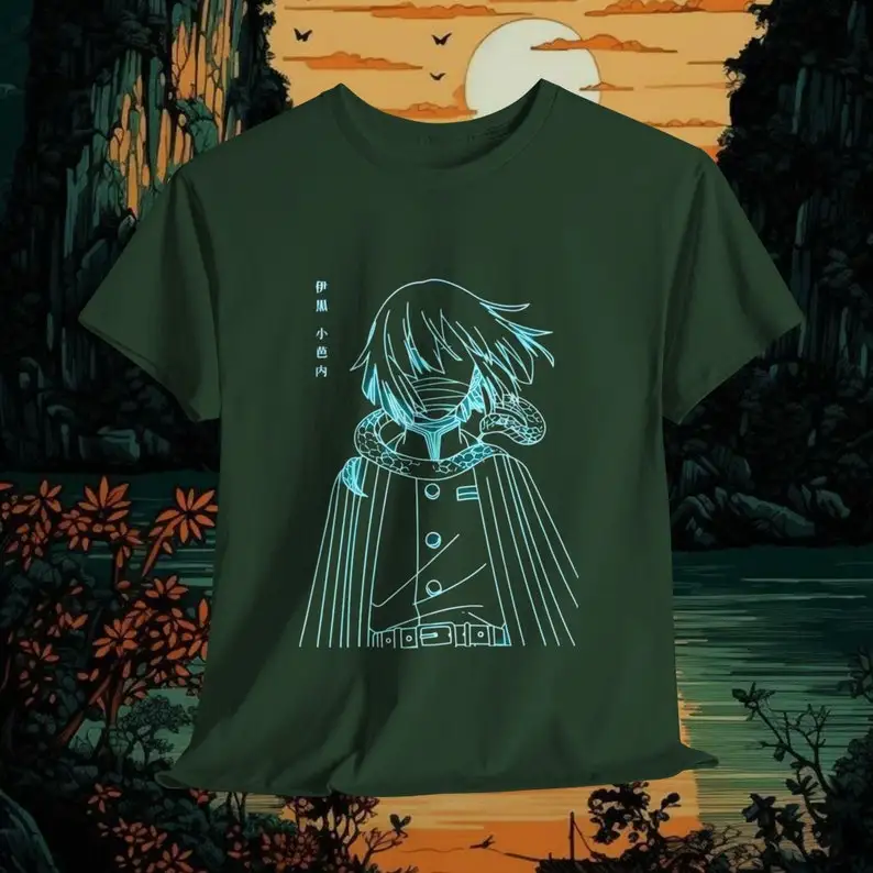 Футболка унисекс из тяжелого хлопка Otaku с изображением змеи хаширы обанаи игуро