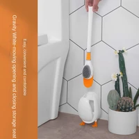 duck diving toilet brush household silicone bristles double sided multifunctional hanging toilet brush