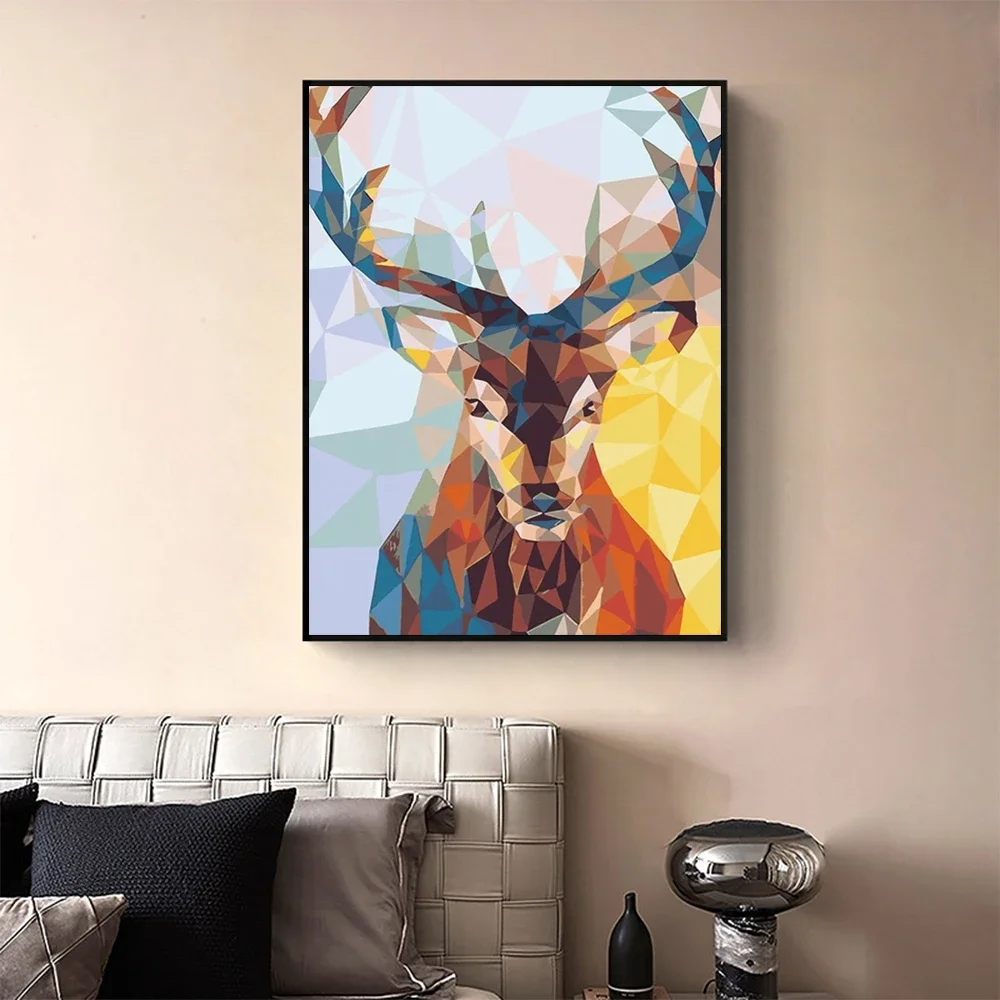 Картина на холсте милая панда попугай лось снеговик волк и кот настенное