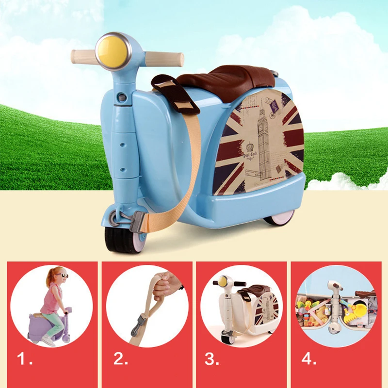 Мотоциклетный чемодан на колесиках размер 18&quot цвет в ассортименте