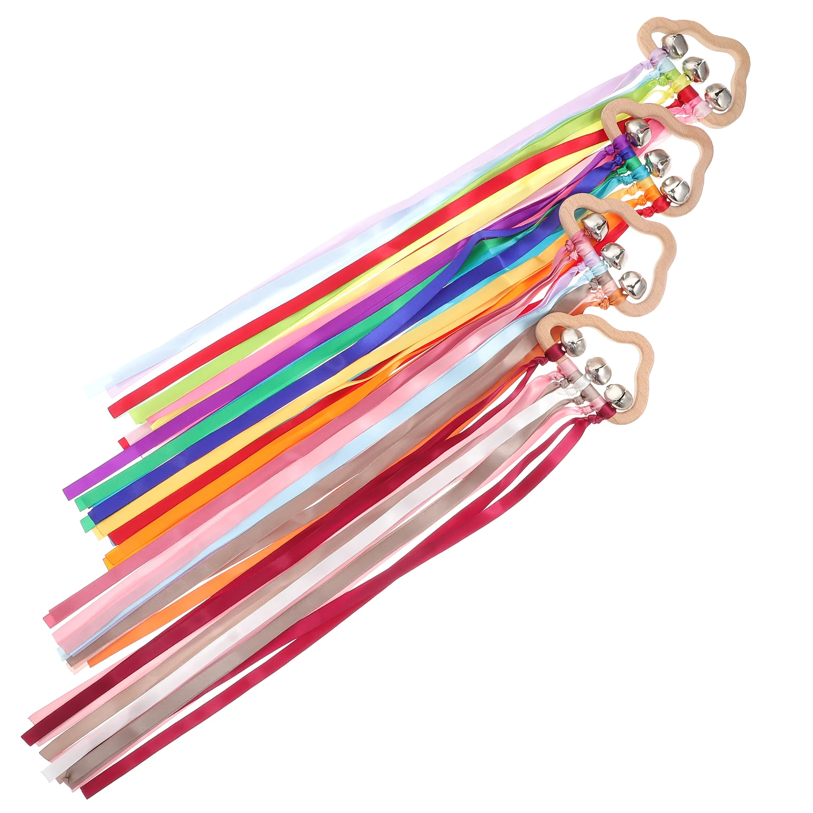 

Ribbon Rainbow Kite Toys Hand Sensory Dance Toy Wooden Streamers Wand Baby Dancing Montessori Ribbons Wind Sticks Ring Toddler