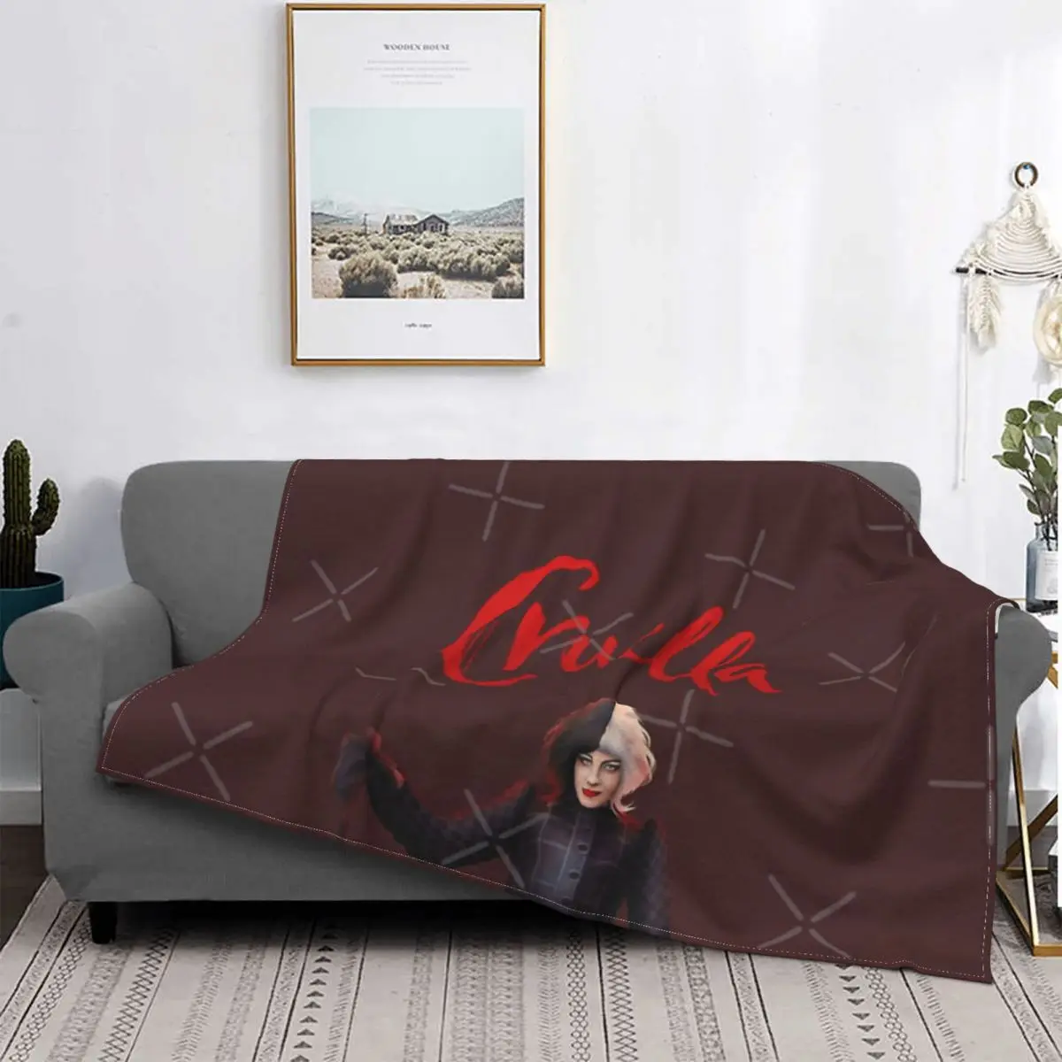 

Manta a cuadros de Emma Stone Is Cruella, colcha para cama, manta térmica para sofá, alfombra de oración Islámica