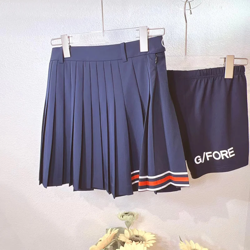 Новая одежда для гольфа Женская юбка лето-осень тонкая плиссированная с высокой
