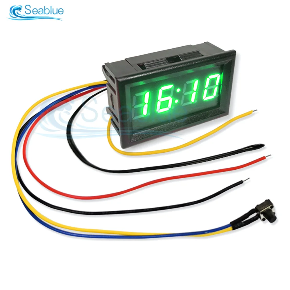 

DC 0 ~ 300 В вольтметр термометр часы с ЖК-цифровым дисплеем для автомобиля электрический велосипед промышленные измерительные приборы