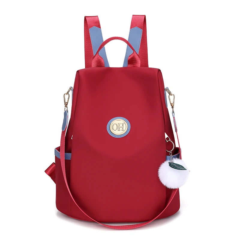 

Рюкзак женский из ткани «Оксфорд», модная школьная сумка для девочек, дорожная сумка, модный вместительный ранец с защитой от кражи, кошельк...