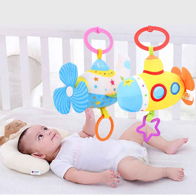 

Baby Appease Toy Infant Music Pull The Bell Kids Stroller Pendant Toddler Bed Hanging Skin-friendly Plush Early Education Toy