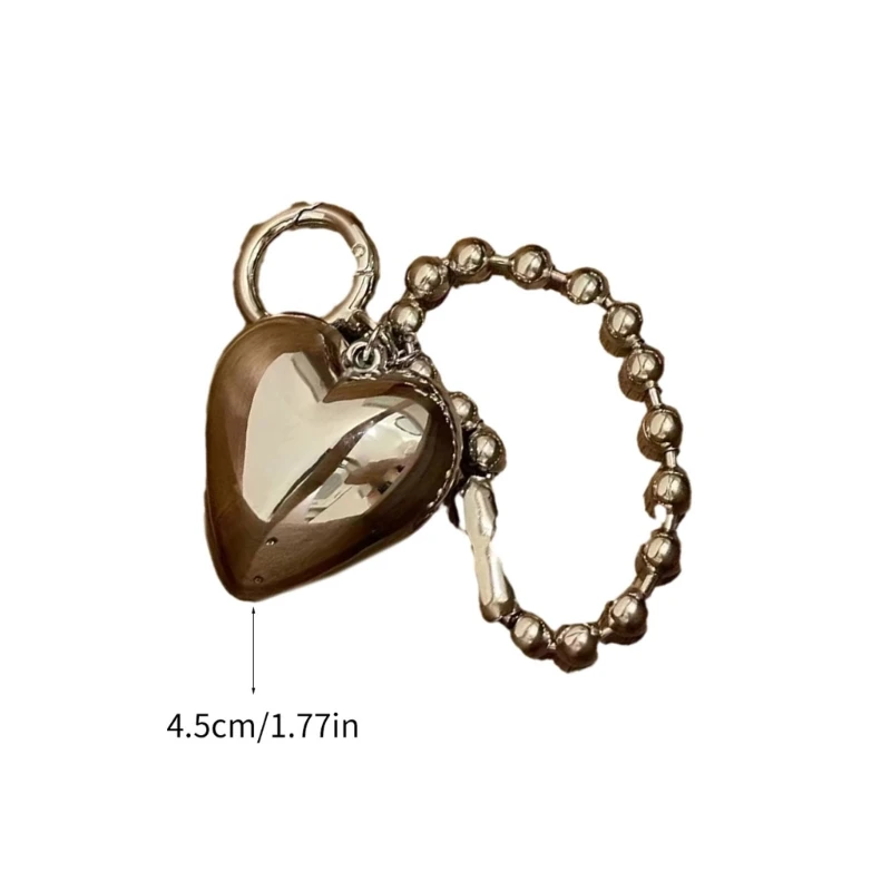 Цепочка из бисера с подвеской в ​​виде сердца брелок форме кольца для ключей