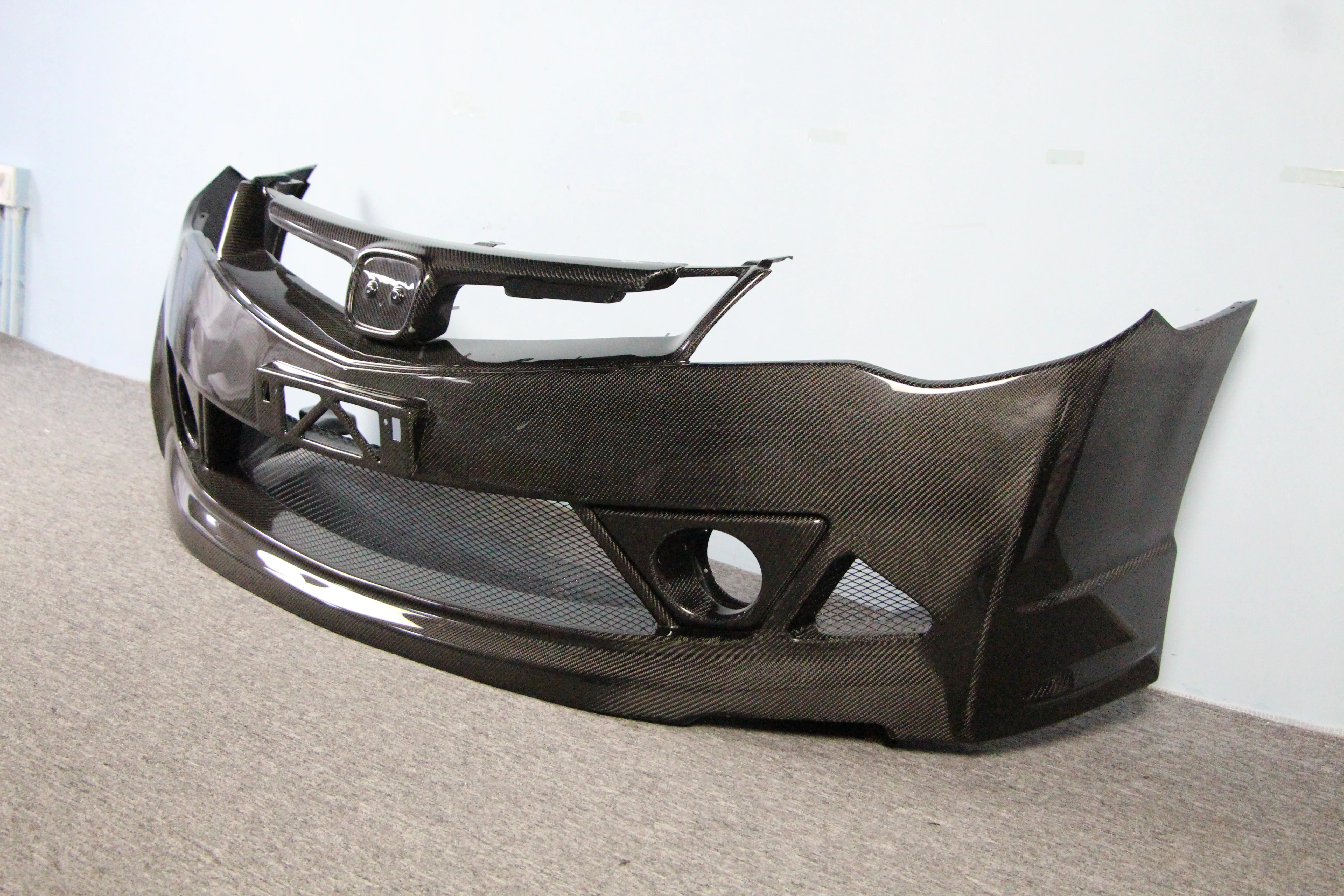 Передний бампер и решетка радиатора из углеродного волокна RR Style для HONDA Civic Тип R