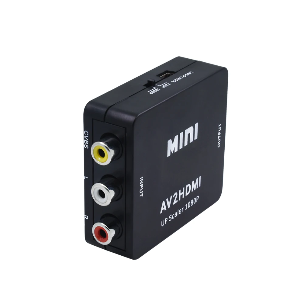 Адаптер TISHRIC 1080P HDMI-совместимый с AV RCA, мужской и женский проектор, конвертер с USB-кабелем для проектора, телевизора, DVD