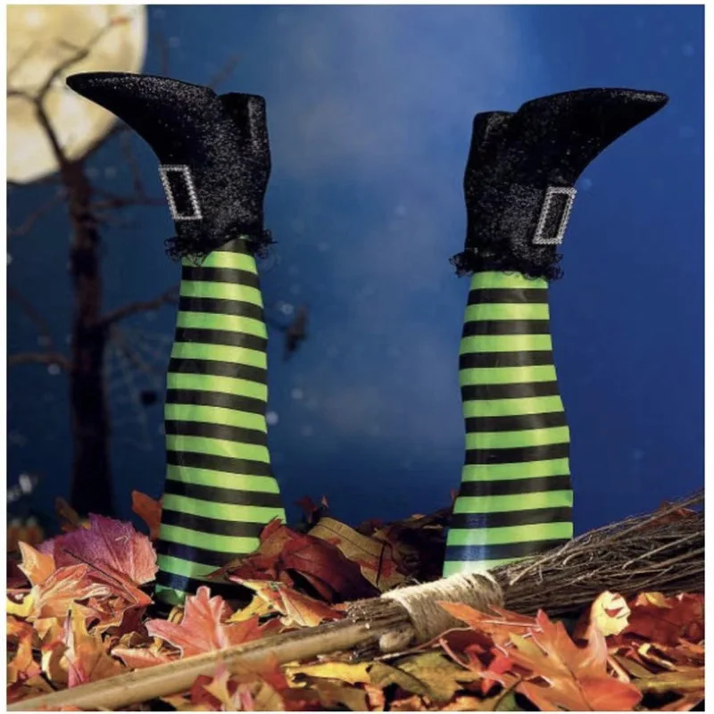 

Halloween Horror Decoration Prosthesis Evil Witch Legs With Shoes Home Yard Garden Outdoor Indoor Witch Legs Scary Decorations