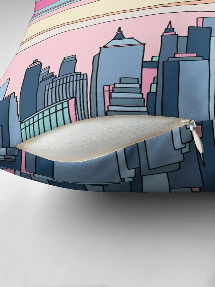 Городской закат от Elebea декоративная подушка Рождественская для гостиной