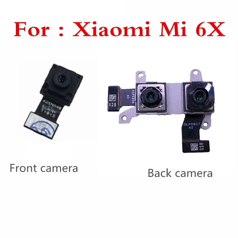Front & Rear Camera For Xiaomi A2 Mi A2 MiA2 Mi 6X Back Camera Main Big Camera Module Flex Cable Replacement Repair Parts enlarge