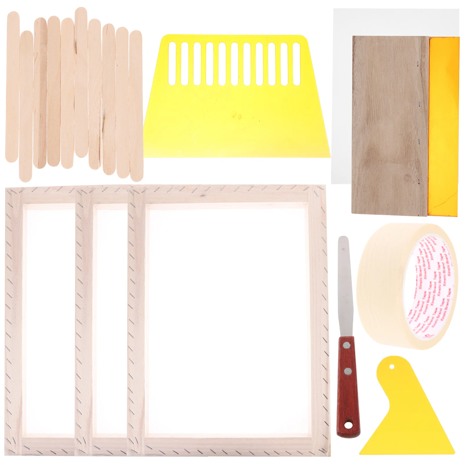 

Frame Screen Printing Diy Silkreusable Painting Supplies Household Screens Set Frames