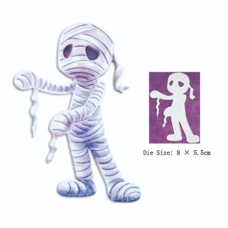 

halloween mummy child metal cutting layering die scrapbooking die photo album decoration diy card craft 2022 new