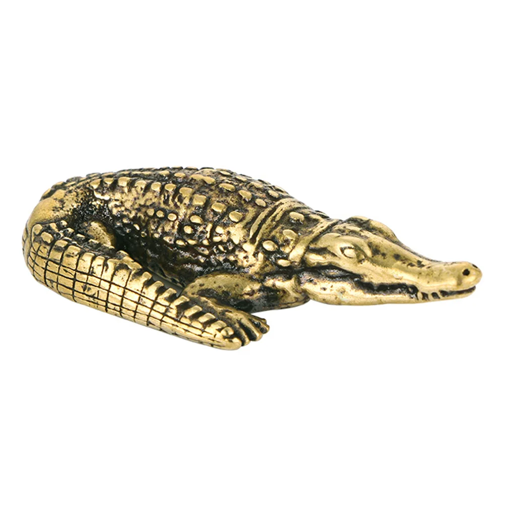 

Figurine Crocodile Animal Statue Shui Feng Brass Decor Garden Miniature Zen Ornament College Apartment Sculpture Decoration