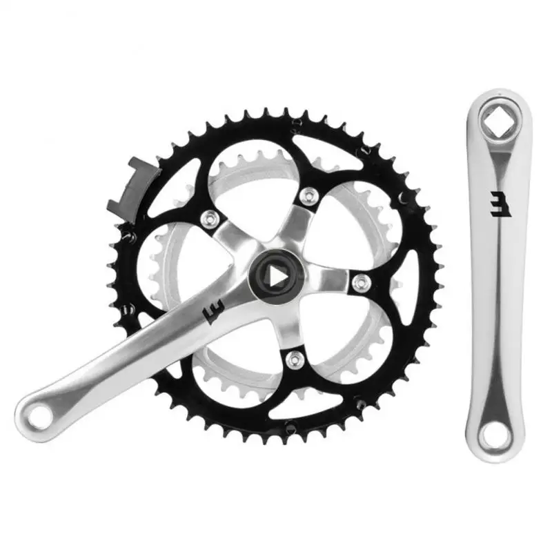 

Aluminum Alloy Bicycle Crankset Removable Bike Crank Set Square Hole Crank 39t/52t Road Bike Cassette Bike Accessories Silver