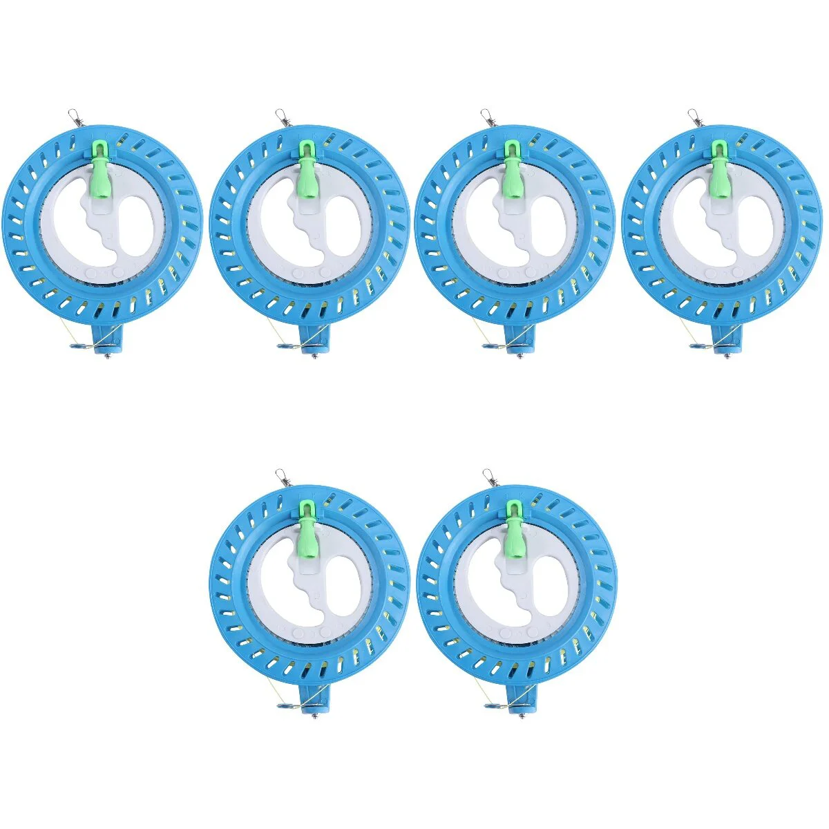 

6 pcs Reel Winder Outdoor Kite Line Lockable Hand Wheel ABS Shaft Bearing Wheel