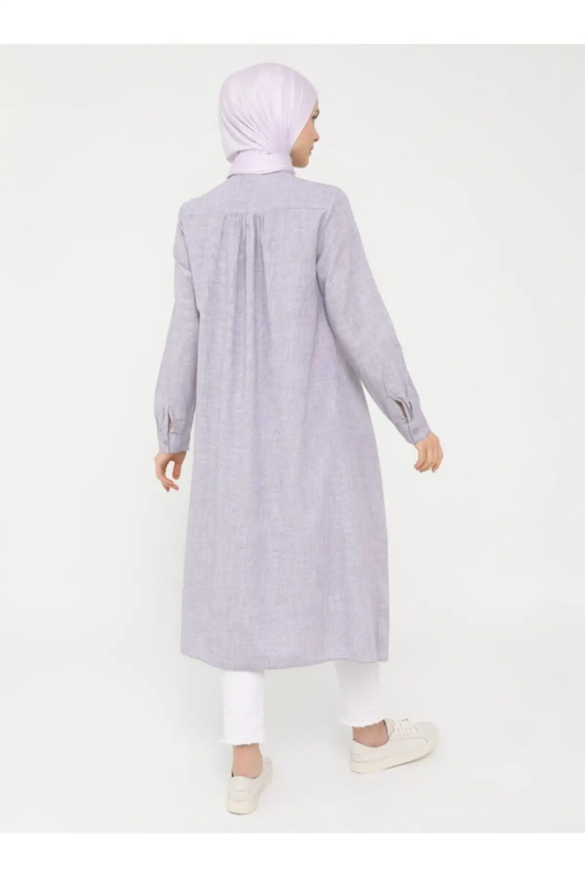 

Natural Fabric Buttons taylor Tunic Women Muslim Tunic 2021 Fashion