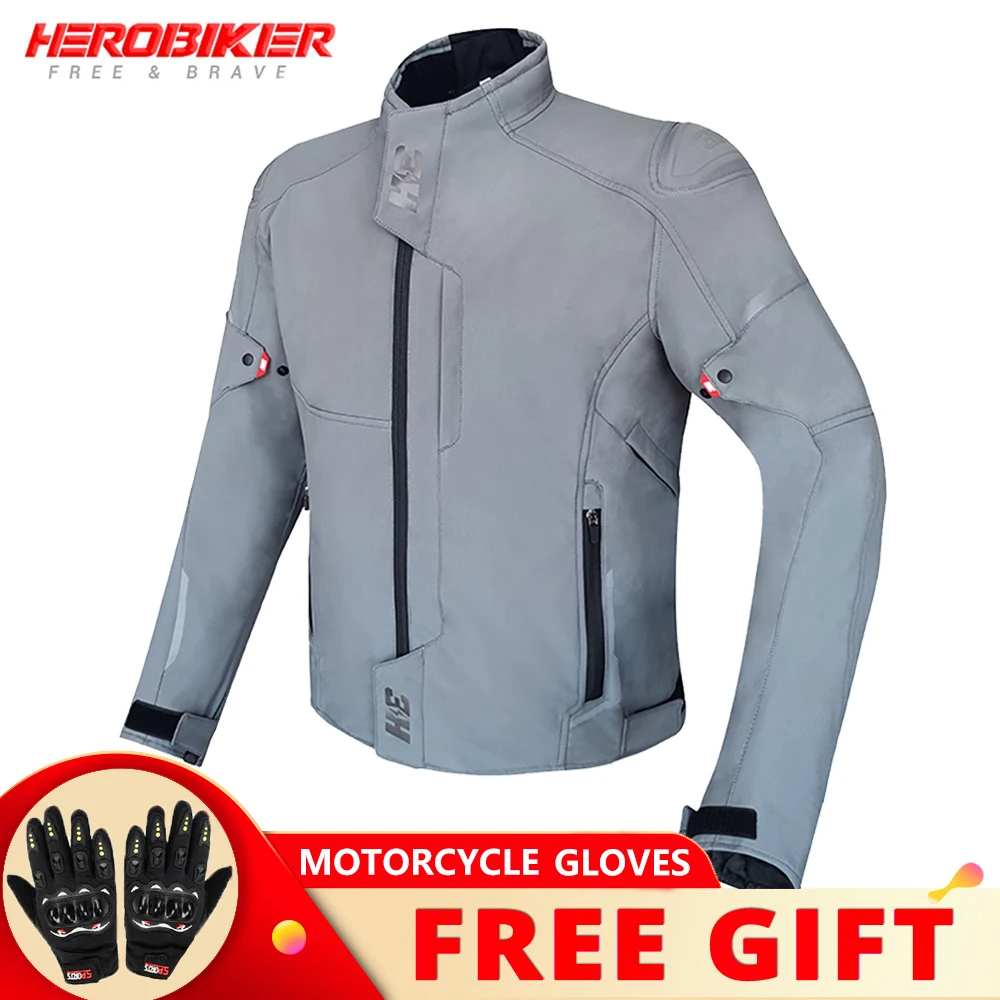 

Motocross Jacket Motorcycle Jackets Reflective Men's Moto Jacket Wear-resistant Clothes Anti-fall Motorcycle Equipment Winter