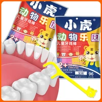 96pcs childrens dental floss picks dental cleaning baby care dental floss toothpick mouth hygiene plastic toothpicks
