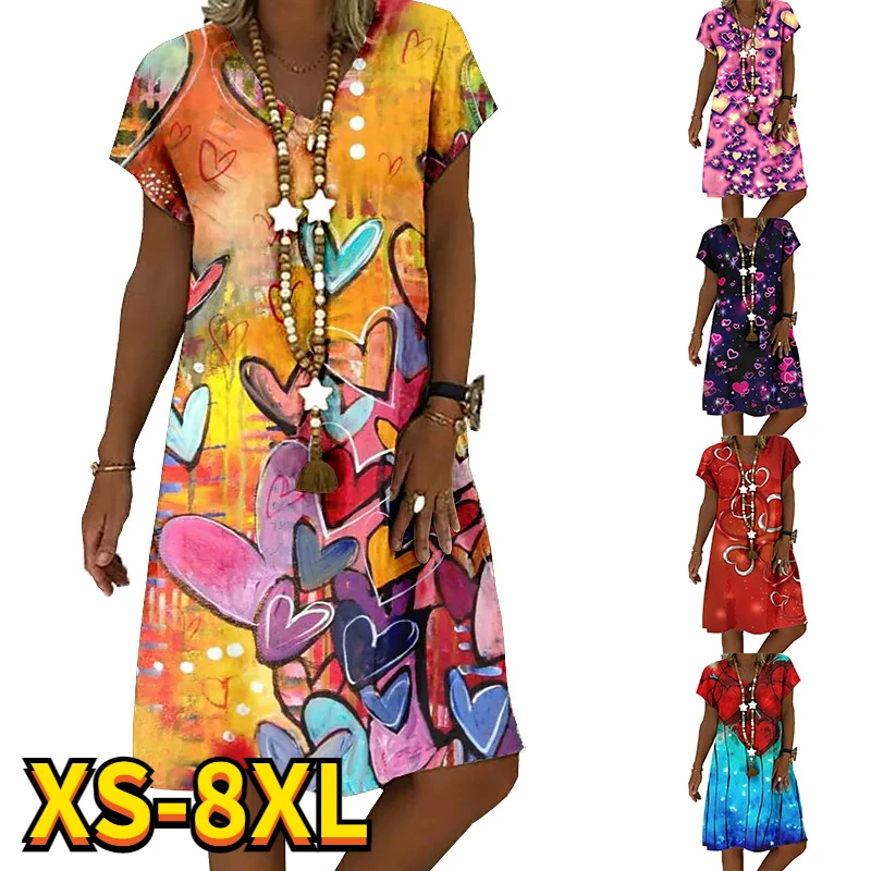 

GaunLukisanCetak3DDesainBaruWanitaMusimPanas2022GaunLukisanCetakBagianLeherVUkuranPlusPanjangLututMerahMuda