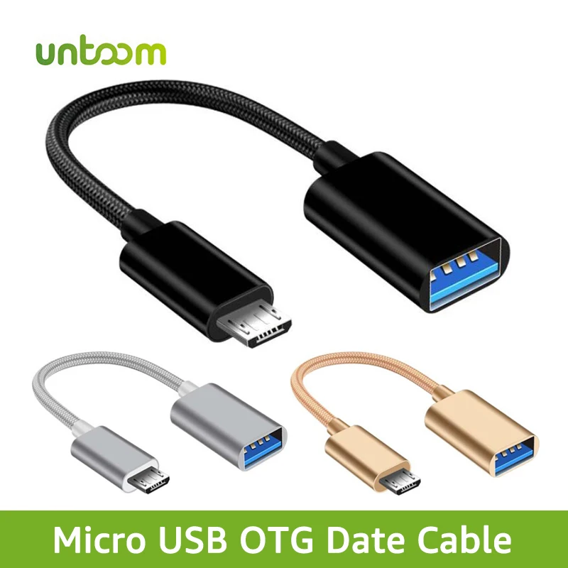 

Кабель-адаптер Untoom Micro USB OTG штекер-USB 2,0 гнездо, кабель-соединитель, адаптер для Xiaomi Redmi Samsung Tablet