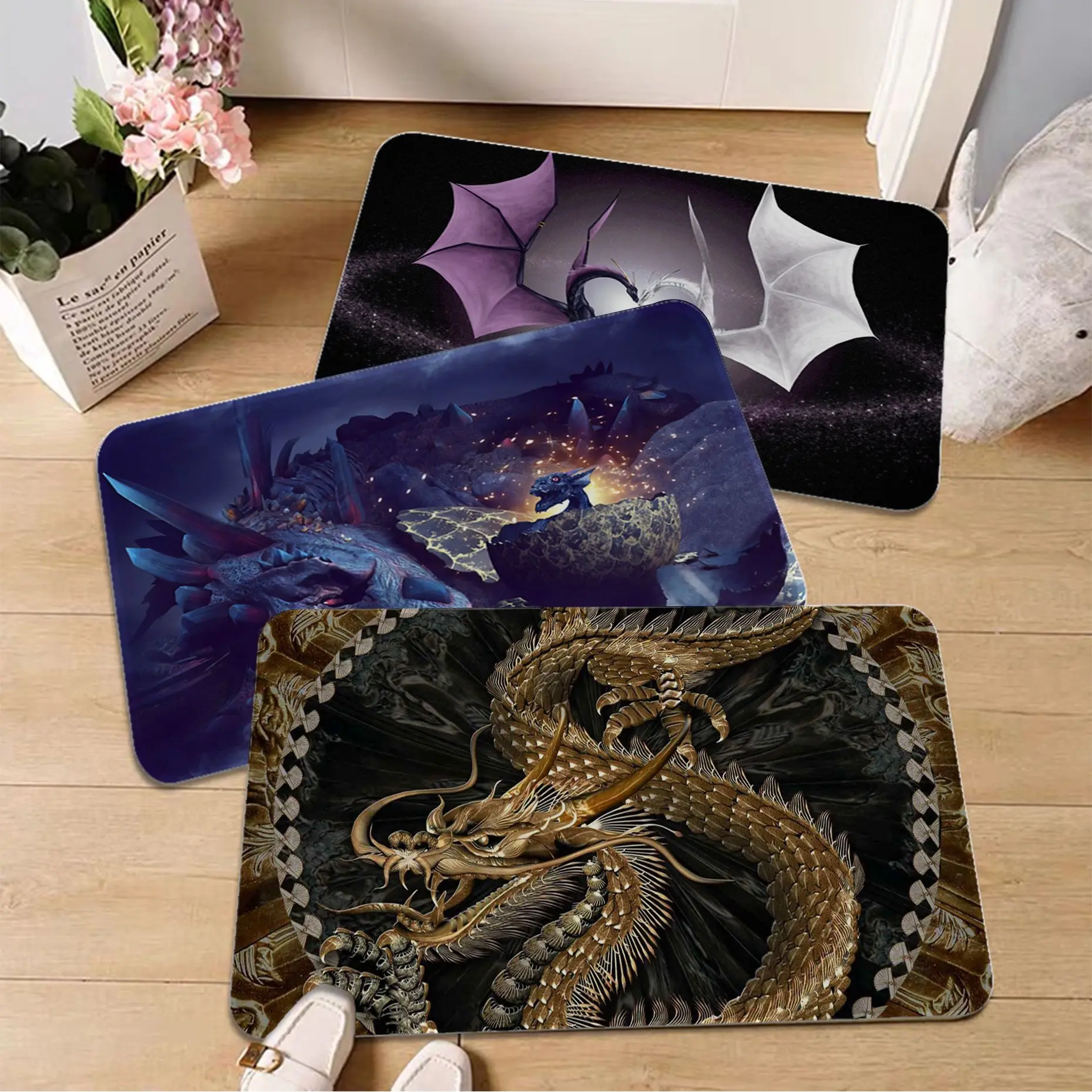 

Dragon Bathroom Mat Nordic Style Home Doormat Bathroom-Toilet Mats Bedroom Toilet Rug