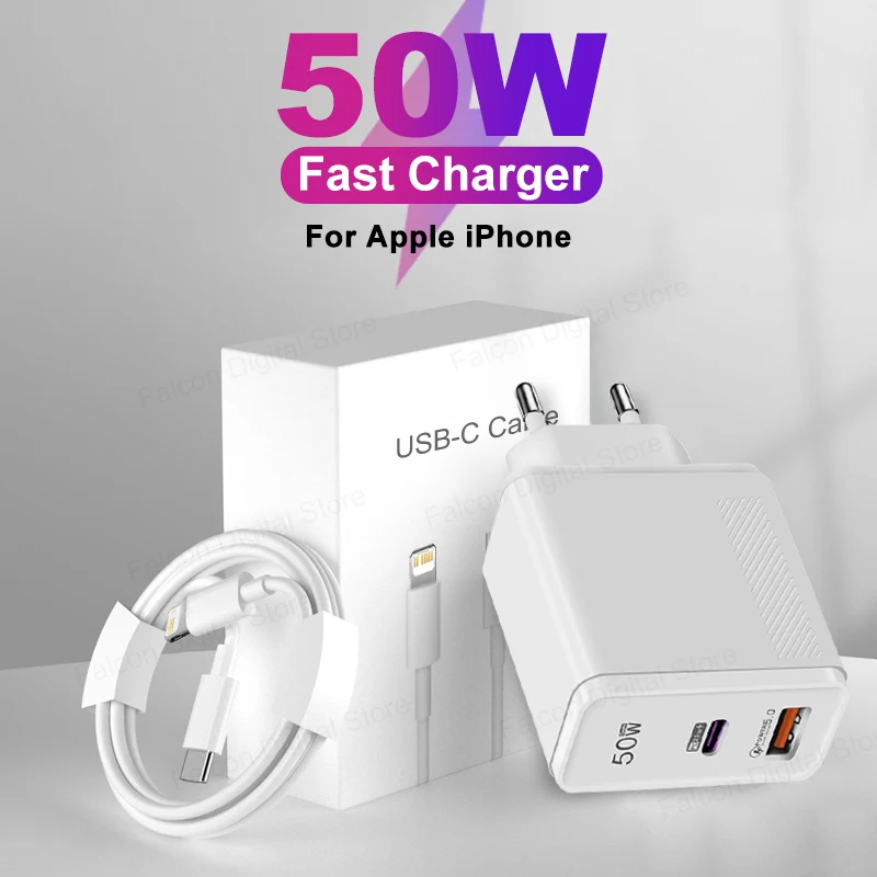 Per Apple 50W PD USB C caricabatterie Super veloce per...
