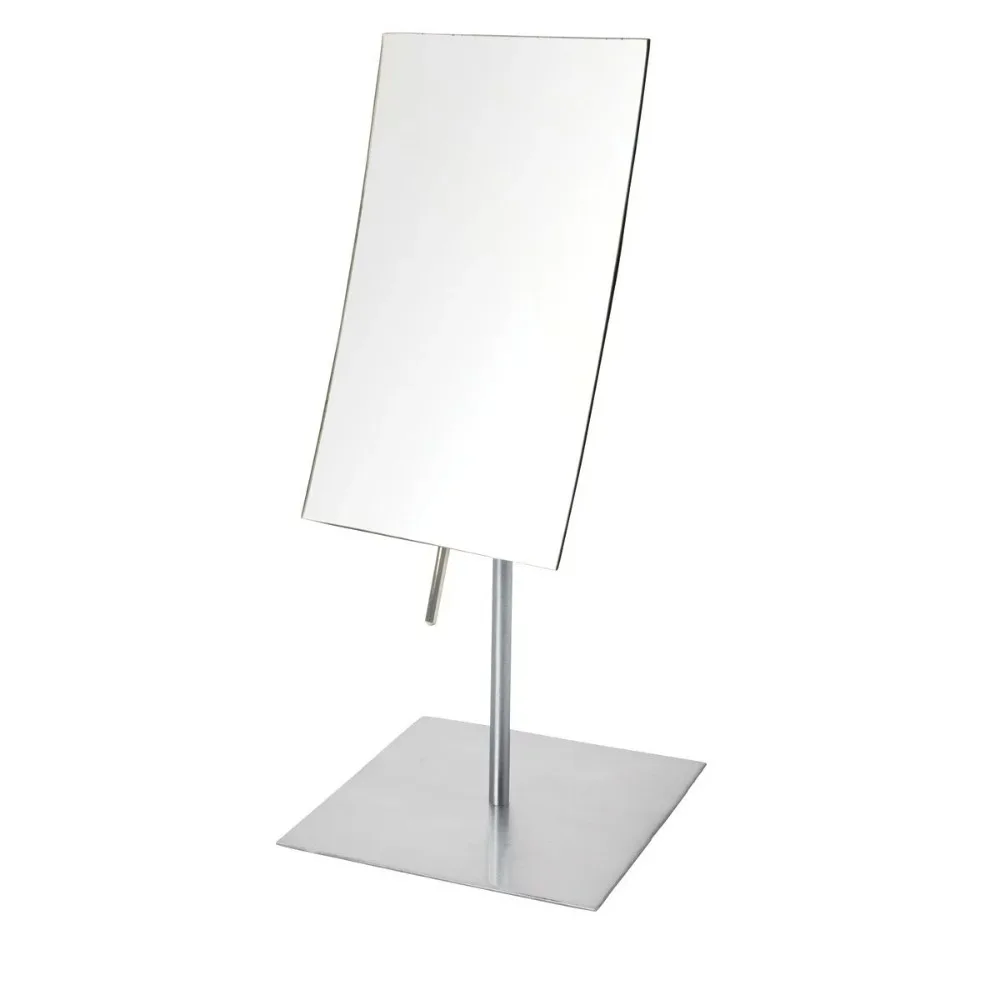 

5-inch by 8-inch Makeup Mirror, Nickel, with 3x magnification and frameless design for a modern look