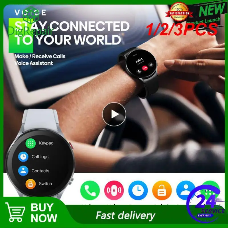 

1/2/3 шт., водонепроницаемые умные часы с голосовым помощником