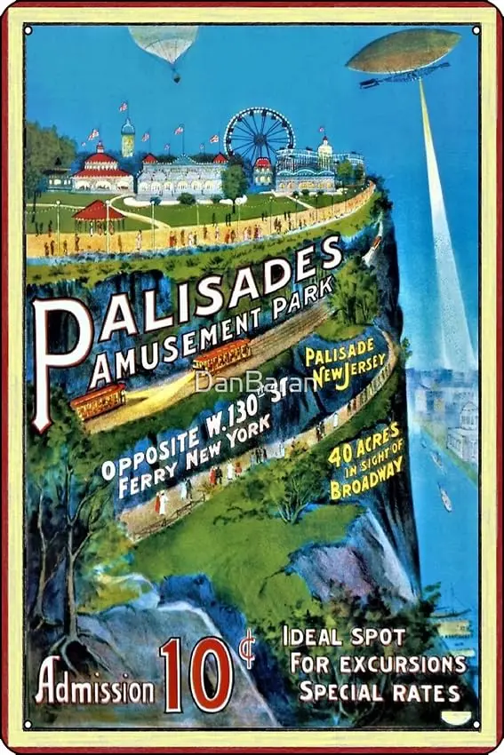 Постер Oedrtqi Palisades для парка развлечений забавный металлический жестяной знак