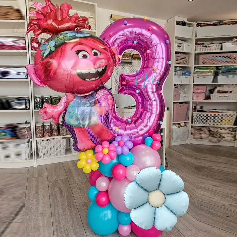 35 шт. волшебные волосы Genie милая маленькая девочка розово-красные цифры красочные