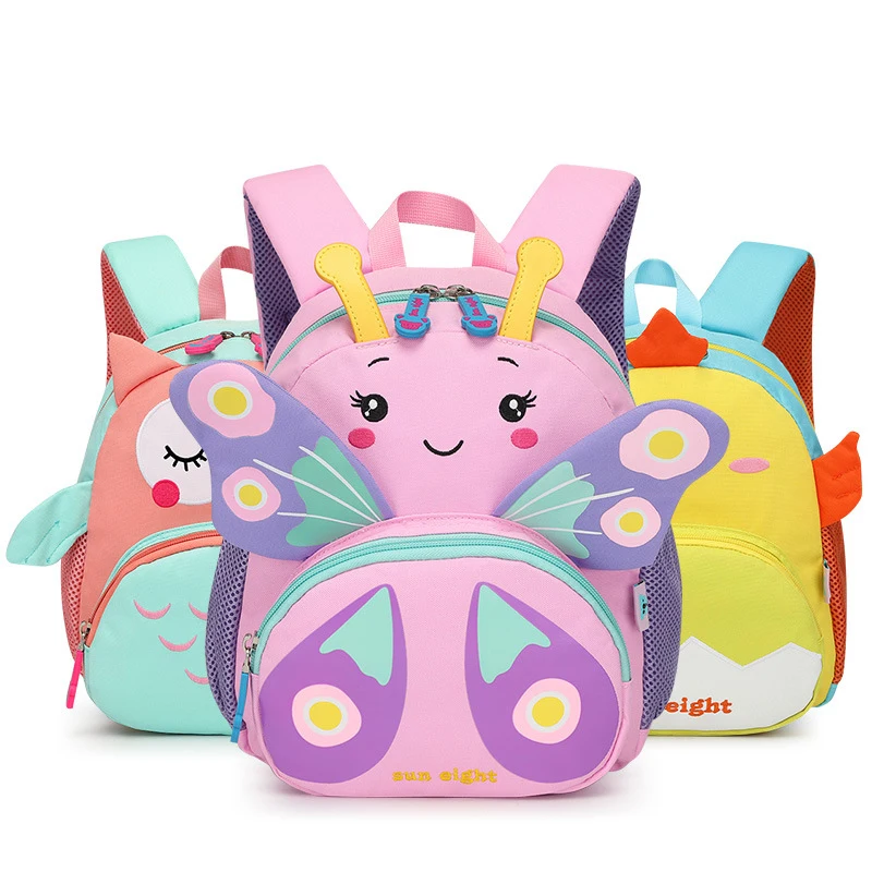 

Knapsack Animal Kindergarten Bags Backpacks Cartoon Double School Shoulders Kids Baby For Children Bag Schoolbag Kids