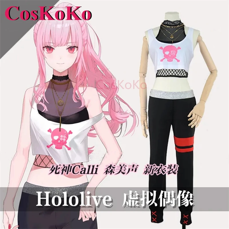 CosKoKo Mori Calliope Косплей Аниме VTuber Hololive Костюм Calli Sweet Lovely Новая Униформа Хэллоуин