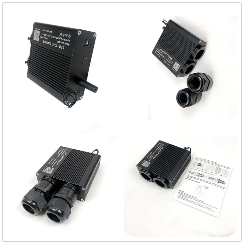 new optic fiber lights double heads car smart app led engine rf control cable starry effect ceiling rgbw phone wapp room new free global shipping