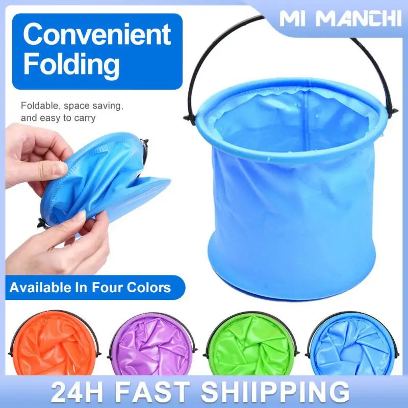 

Children Fishing Bucket Folding Design Simple Shape Outdoor Entertainment And Sports Childrens Retractable Folding Bucket
