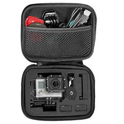 Жесткий водонепроницаемый ящик для хранения с аксессуарами для камеры GoPro Hero Black.