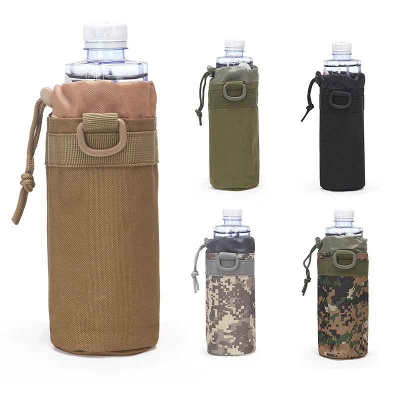 

Тактическая Сумка для бутылки с водой, уличная камуфляжная сумка для чайника, держатель с системой Molle, сумка для бутылок для кемпинга и охот...
