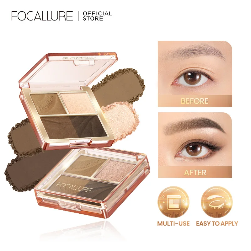 Four-color Eye shadow quad waterproof non flying powder non smudging fine durable matte pearlescent eye shadow plate