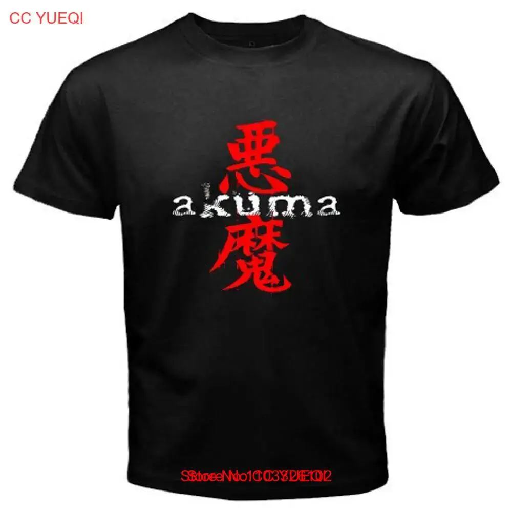 Новая мужская черная футболка Great Demon AKUMA GOUKI Kanji размер S-5XL