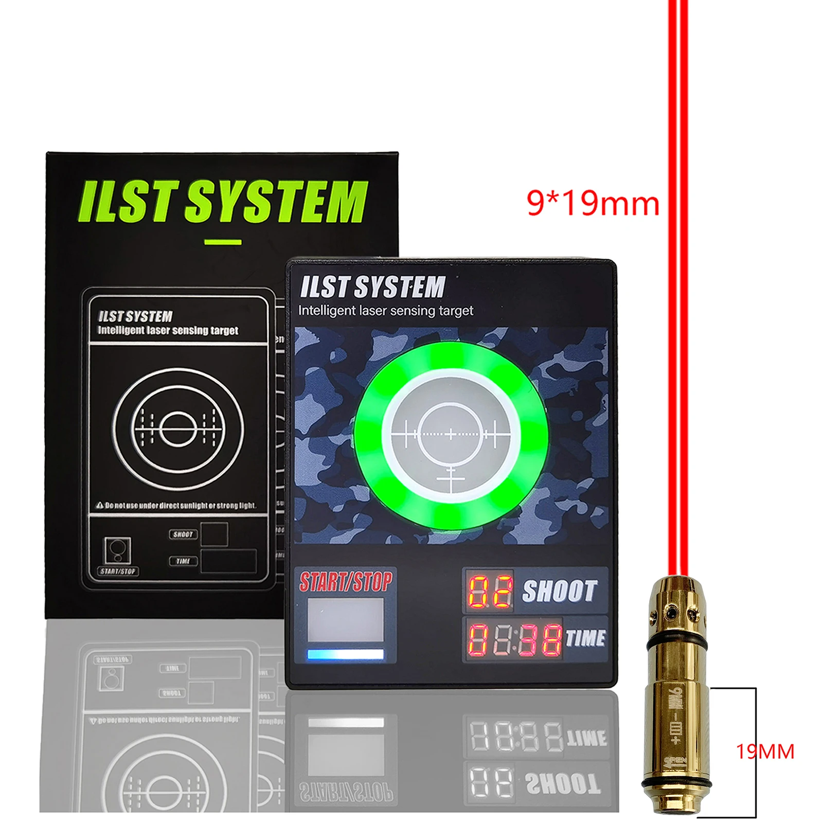 

Laser Collimator Trainer Cartridge for Glock 17 19 Dry Fire Training And Shooting Simulator 9x19mm Laser Training Bullet