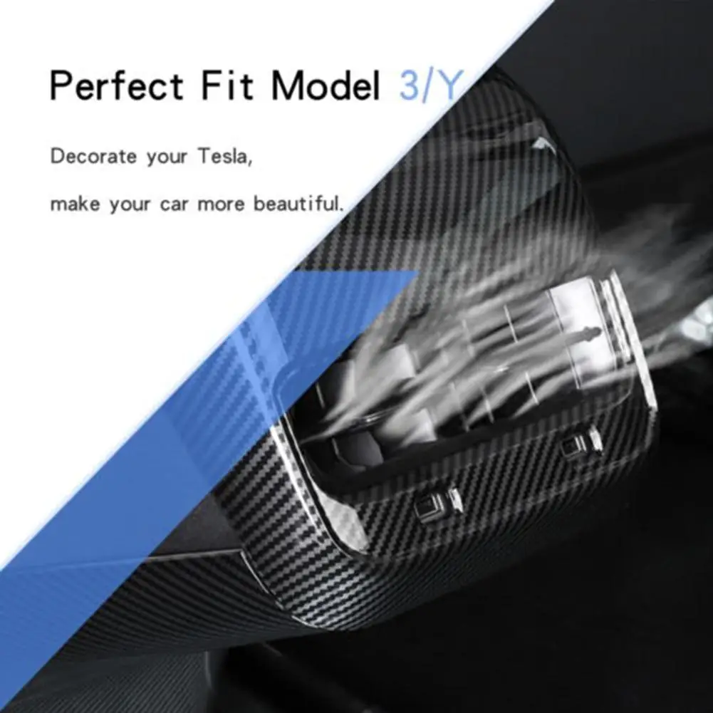 Матовая крышка из углеродного волокна для Tesla Model 3 внутренняя автомобильного