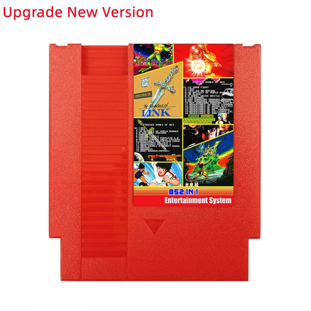 Обновленный игровой картридж с чипом для консоли NES 72 контакта 852 в 1 игровая карта